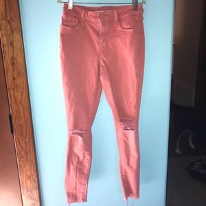 Salmon ripped Old Navy jeans
